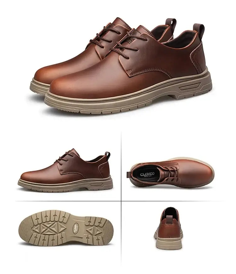 CLOHOO Handgemachte Herren Business Casual Schuhe Bequeme Klassische Schnürschuhe Arbeitsschuhe Modische Hochzeits-Herrenschuhe