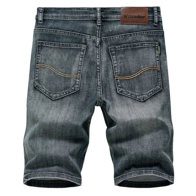 2025 Summer New Men's Denim Shorts Classic Black Blue Thin Section Fashion Slim Business Casual Jeans Shorts Male Brand