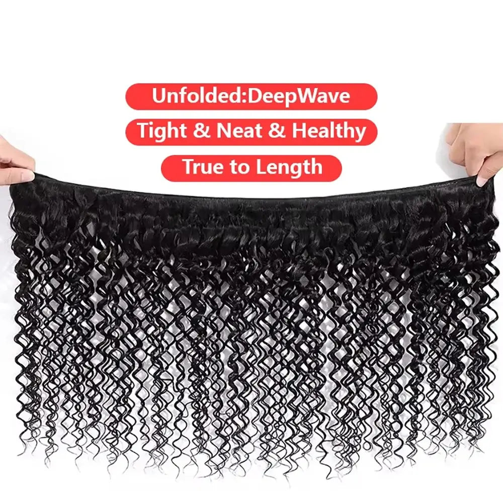 40 Zoll tiefe Welle brasilianisches Echthaar Bundles 3/4 Stück Natur Schwarz Unbearbeitete Remy Haarverlängerungen Weave Bundles Weich Seidig