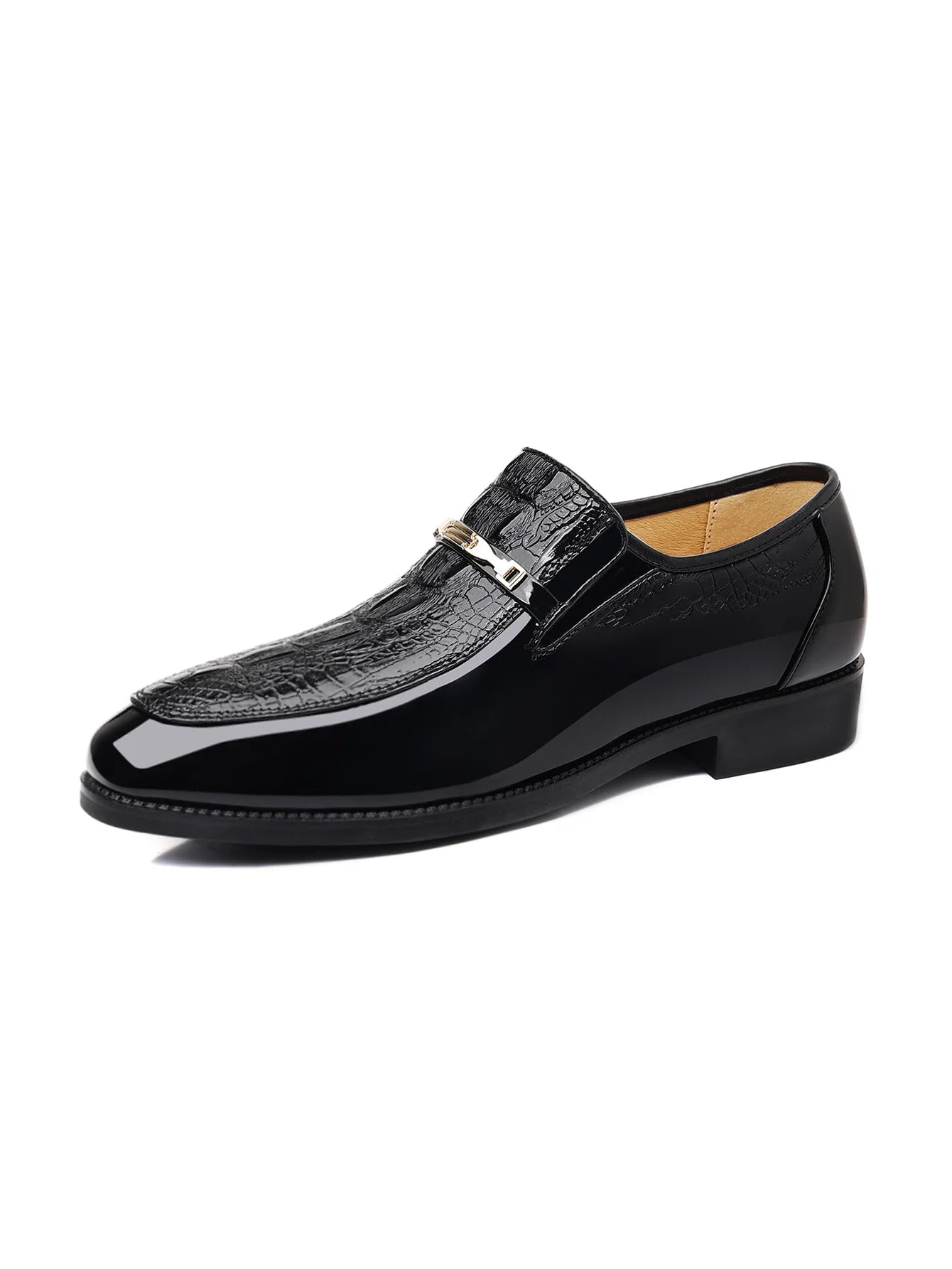 Luxury Men Dress Shoes Crocodile Leather Business Casual Shoes for Men Wedding Party Shoes High Quality Slip on Loafers Big Size