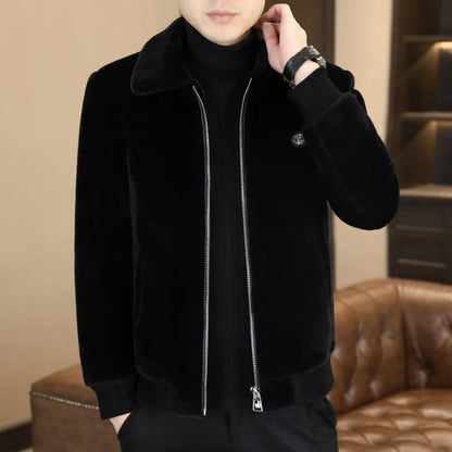Winter Faux Fur Jacket for Men Thick Warm Fur Integrated Jacket High-quality Casual Business Windbreaker coats men clothing