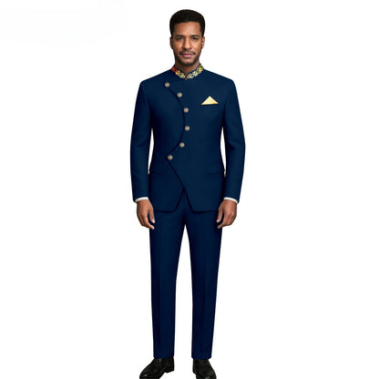 (Jacket +Pants) 2026 New Luxury Elegant Men's Suits 2 Piece Set Fashion Korean Casual Slim Fit Social Groom Wedding Tuxedo