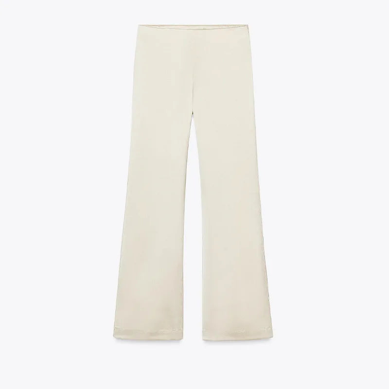 Elegant Tube Tops Women's Trouser Suits Backless Top Wide Leg Pants  Spring Summer High Street Fashion 2 Pieces Set Women