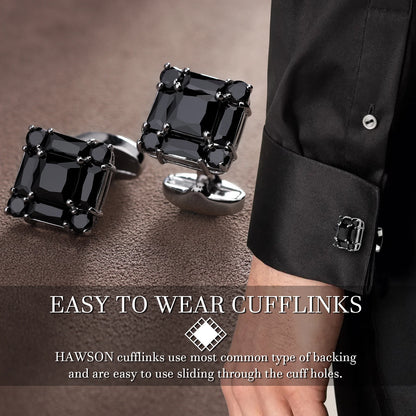 Trendy Cutting Zircon Cufflinks for Men High Quality Men's Clothing Accessories Everlasting Shine Jewelry Best Gifts for Wedding