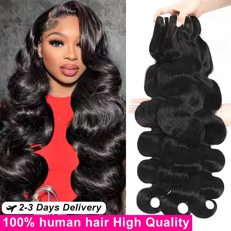 16A Straight Human Hair Bundles Brazilian Real Remy Weave Hair 3 4 5 Pcs 100% Unprocessed Raw Hair Bundles Extensions Natural Black For Women