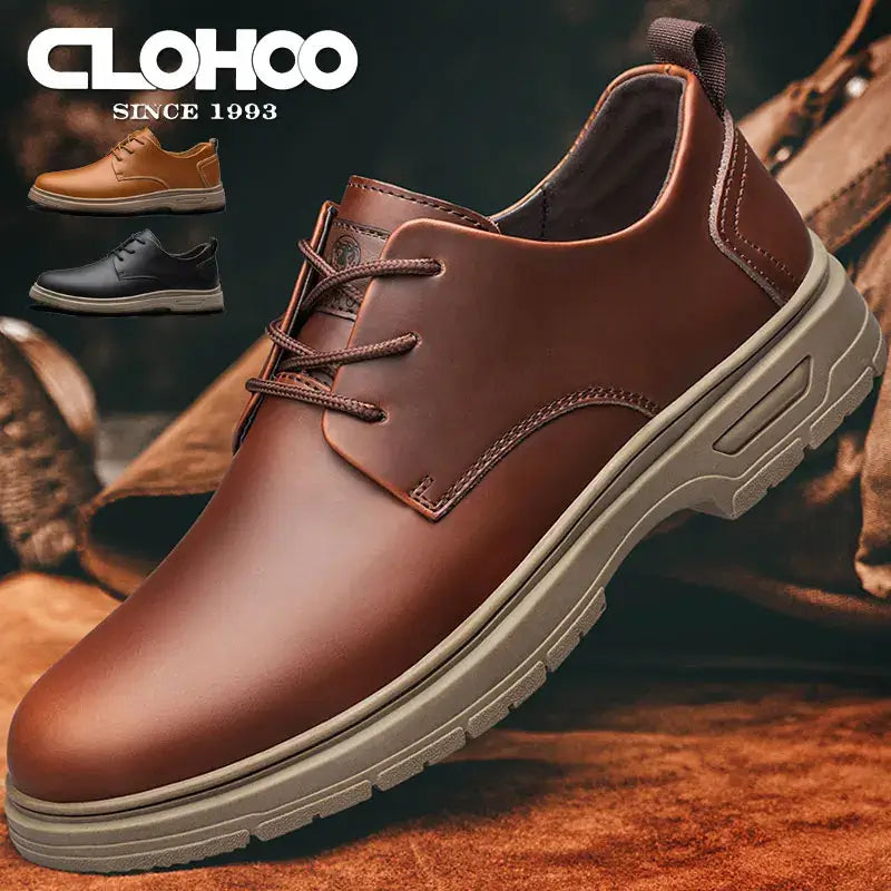 CLOHOO Handgemachte Herren Business Casual Schuhe Bequeme Klassische Schnürschuhe Arbeitsschuhe Modische Hochzeits-Herrenschuhe