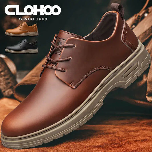 CLOHOO Handgemachte Herren Business Casual Schuhe Bequeme Klassische Schnürschuhe Arbeitsschuhe Modische Hochzeits-Herrenschuhe