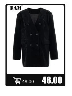 [EAM] Loose Fit Black Pu Leather Mesh Elegant Jacket New Lapel Long Sleeve Women Coat Fashion Tide Spring Autumn  17A8517
