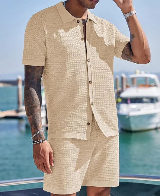 Hawaiian Vacation Suits Men's Summer Lapel Short Sleeve Shirt Shorts 2-piece Sets Fashion Streetwear Male 3D Print Casual Outfit