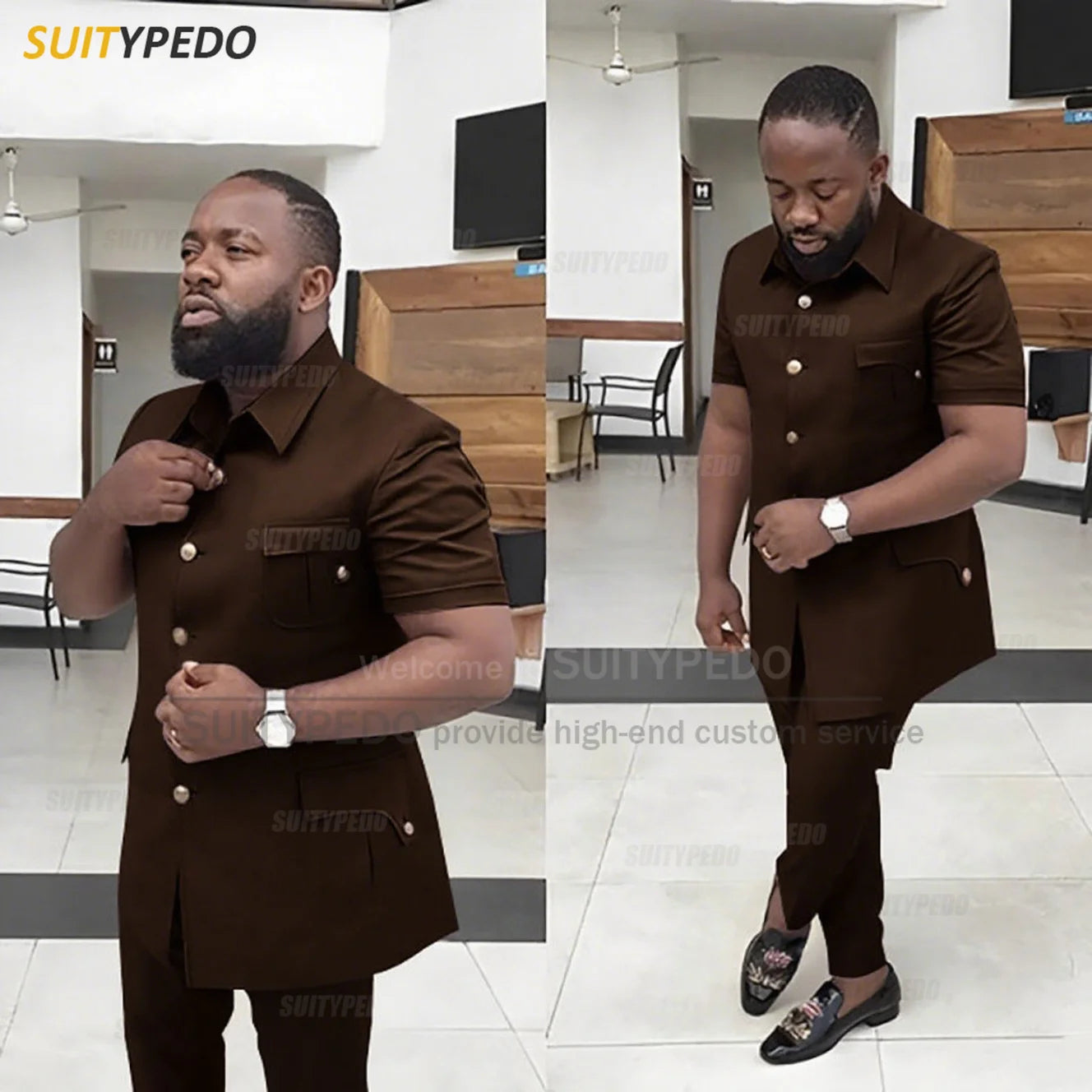 Elegant Male Homecoming Formal Suit Sets Evening Dinner Classic Business Outfits Custom Male Slim Fit Blazer Pants Two Pieces