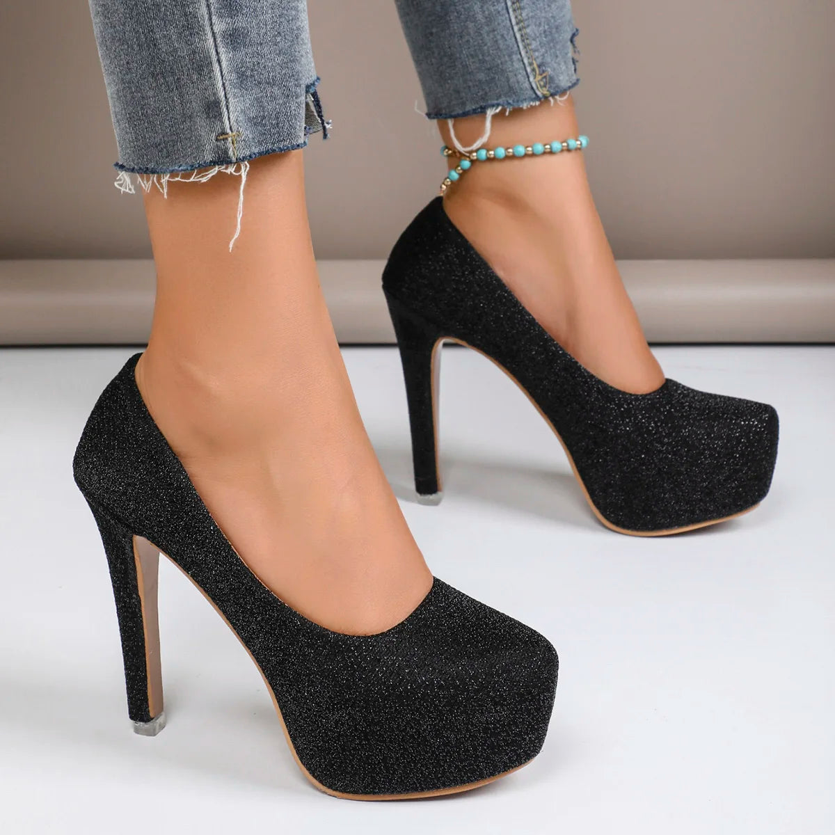 Fashion Shoes Female Basic Women's High Heels Sexy Party Pumps Women Platform Thin Heels Super High Slip on Shoes Women