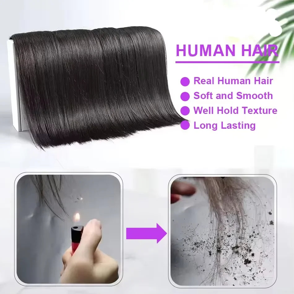 16A Straight Human Hair Bundles Brazilian Real Remy Weave Hair 3 4 5 Pcs 100% Unprocessed Raw Hair Bundles Extensions Natural Black For Women