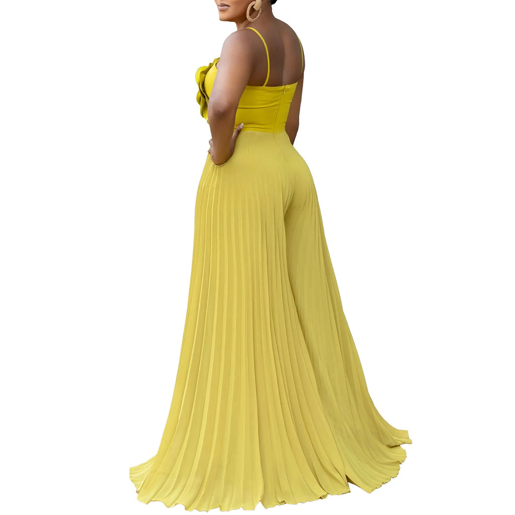 Solid Color Women Jumpsuits For Summer Autumn Sleeveless Loose Fashion Streetwear Overalls Wide Leg Pants Trousers 2025