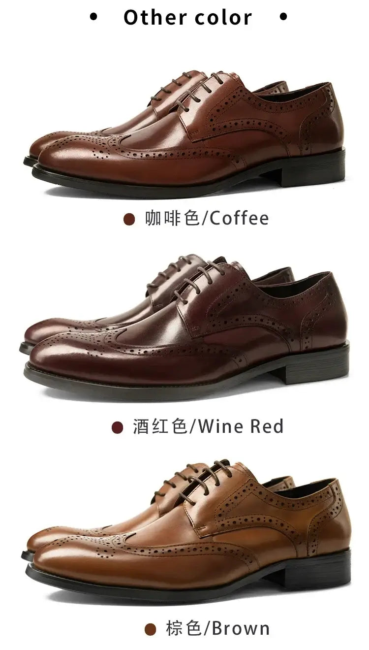 Hanmce Schuhe für Herren mit kostenlosem Versand, mehrfarbig, modisch, atmungsaktiv, Business, Hochzeit, Brogues