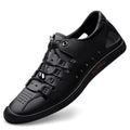 Genuine Leather Summer White Lace Up Hollow Sandals Roman Style Designer Shoes Luxury Brand Breathable Beach Men Shoes Mocassins
