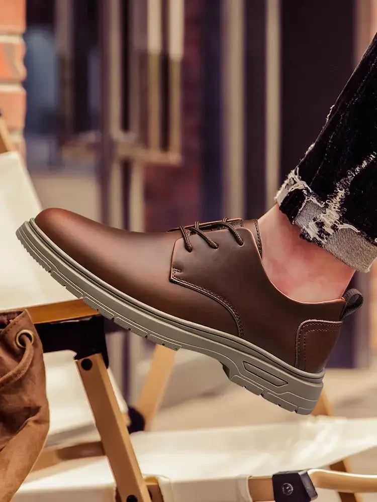 CLOHOO Handgemachte Herren Business Casual Schuhe Bequeme Klassische Schnürschuhe Arbeitsschuhe Modische Hochzeits-Herrenschuhe