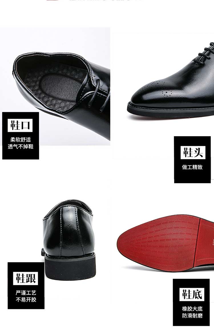 Neue rote Sohle Brogue Schuhe Herren Schwarz Business Herren Formelle Schuhe Schnürung Runde Zehen Frühling/Herbst
