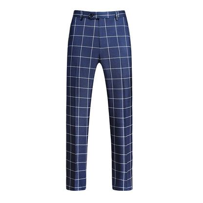 New Autumn Men's Asian Size Slim Fit Suit Pants, Black White Plaid Pant, Red Blue Vertical Striped Trousers. M-5XL 6XL