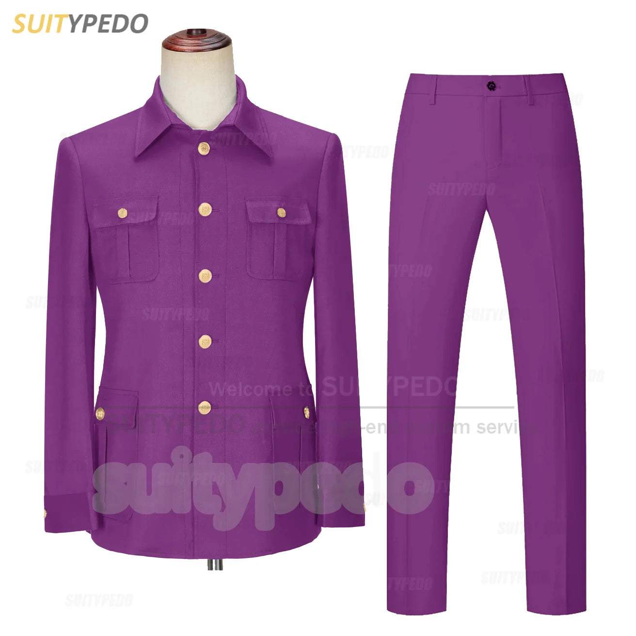 Smart Casual Suit Set For Men Wedding Banquet Grooms Elegant Outfits Formal Party Tailor-made Slim Fit Blazer Pants 2 Pieces