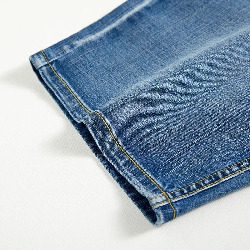 2025 Summer New Men's Denim Shorts Classic Black Blue Thin Section Fashion Slim Business Casual Jeans Shorts Male Brand