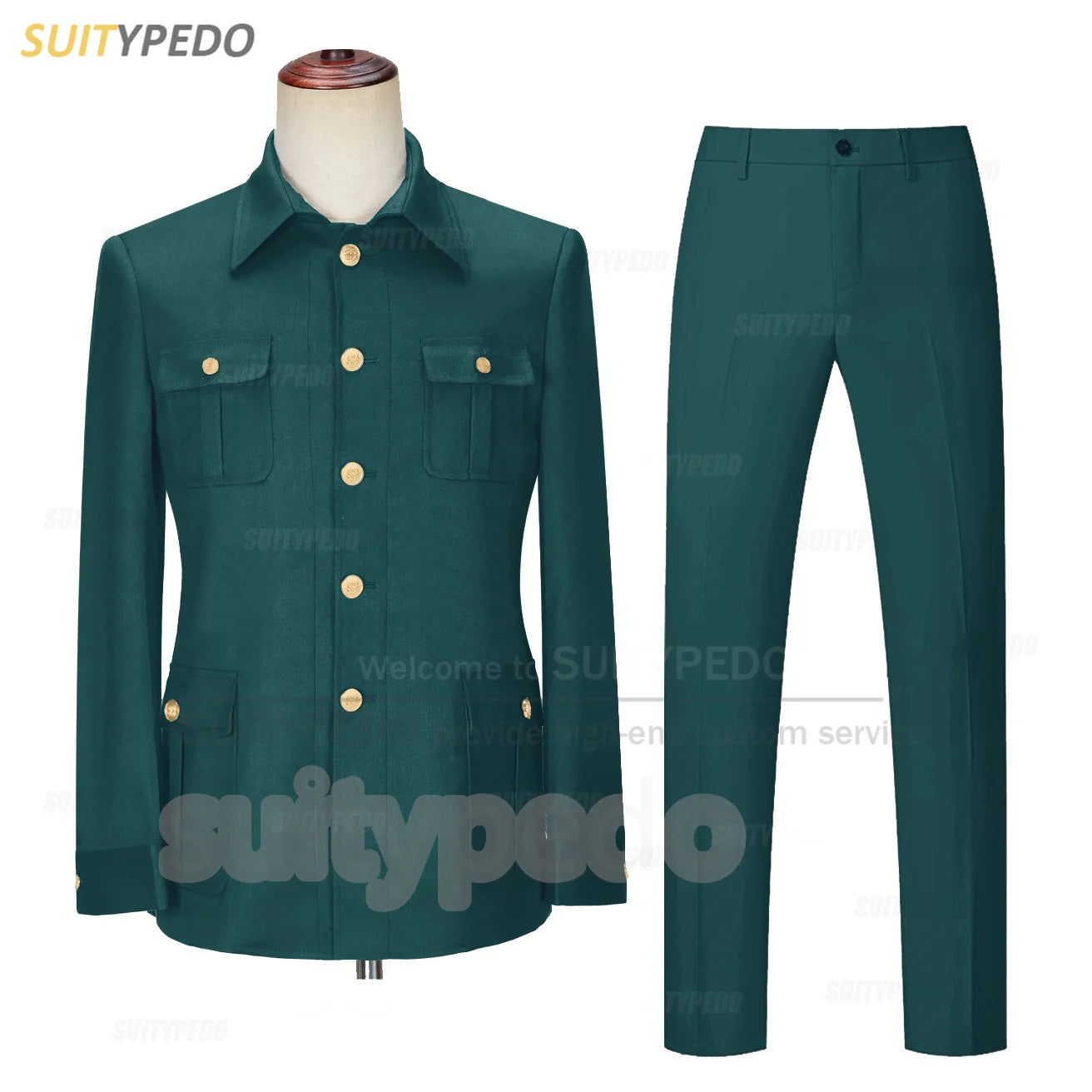 Smart Casual Suit Set For Men Wedding Banquet Grooms Elegant Outfits Formal Party Tailor-made Slim Fit Blazer Pants 2 Pieces