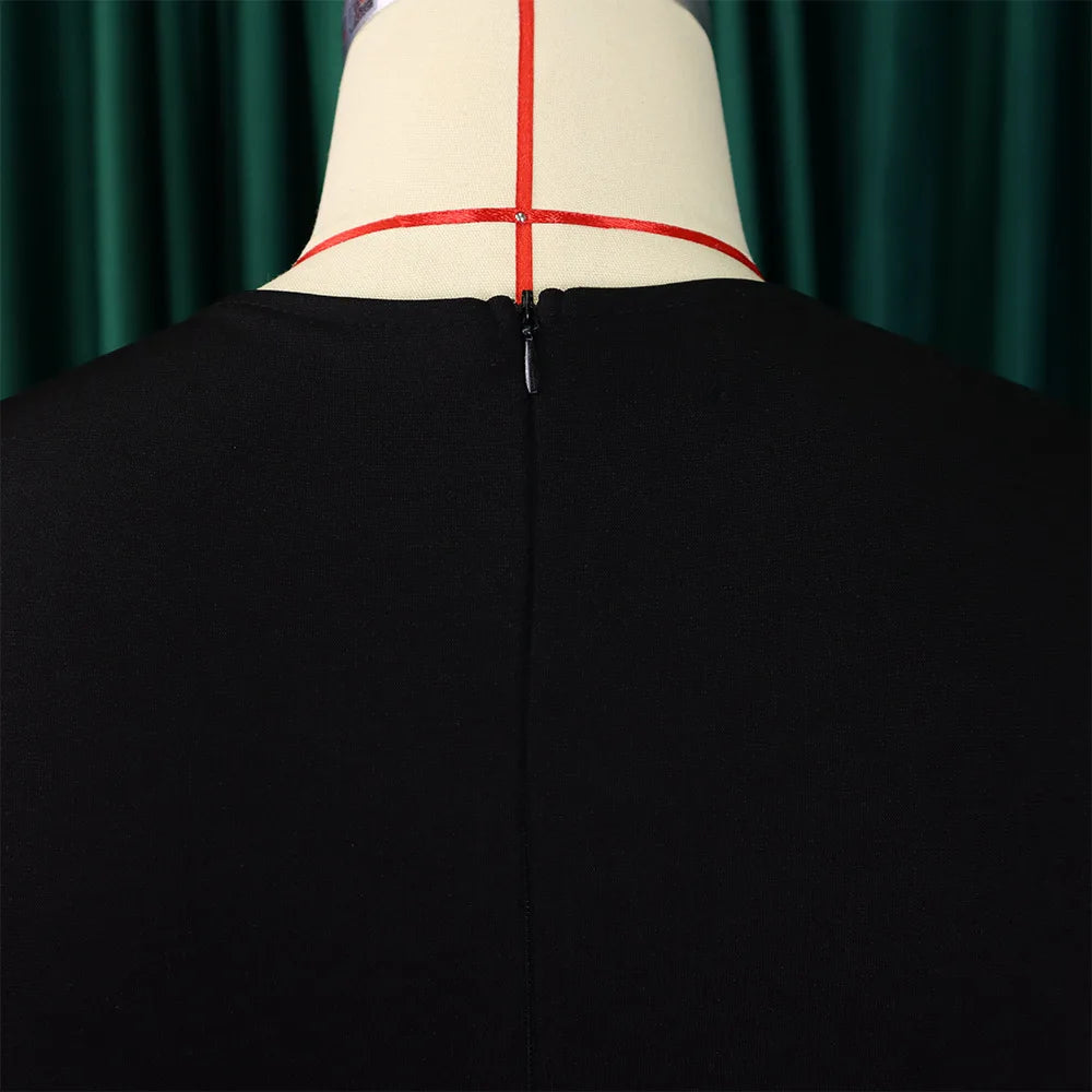 FairyShely 2025 Short Sleeve Patchwork Plus Size Dress Women Large Bodycon Big Dresses Lady Summer Party Tight Curvy Dress