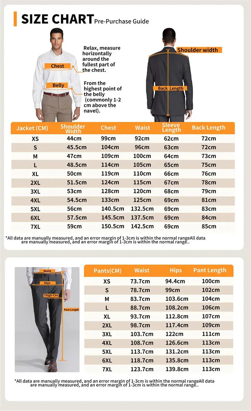 Herren Nadelstreifen Business Anzüge Einreihiger Stehkragen Slim Fit Anzug Jacke Hose 2-teiliger festlicher Smoking für Hochzeitsfeier