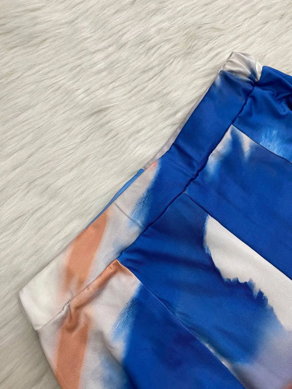 2115European and American women's fashion slim sexy ruffled mesh patchwork printed pants