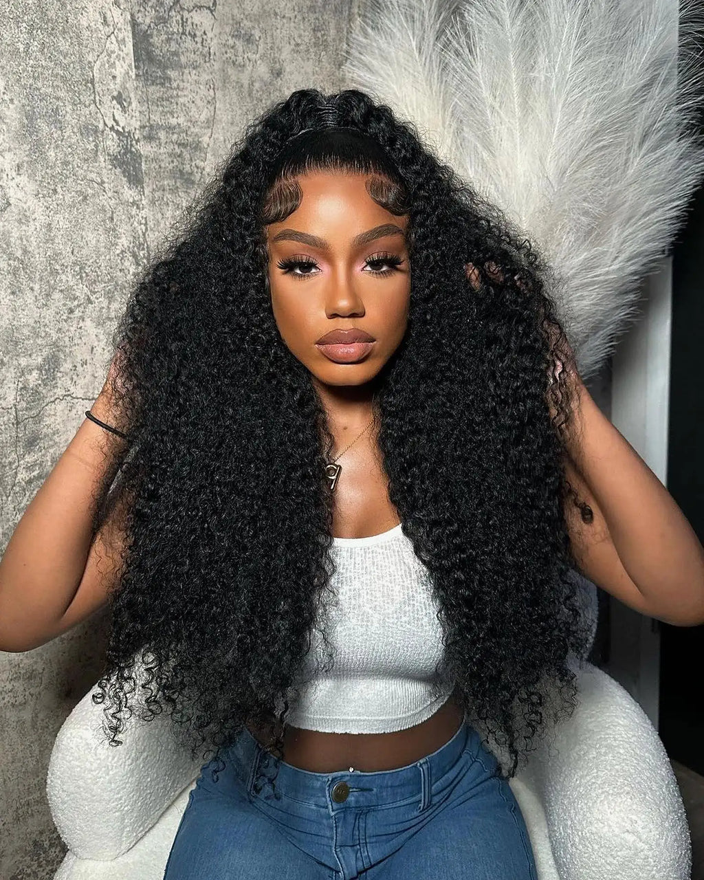 300% High Density Loose Deep Wave 40 46 50 Inch 13x6 13x4 HD Lace Frontal Human Hair Wig Brazilian 360 Full Curly Wigs For Women