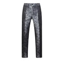 Blue Men's Suit Trousers, Jacquard Fabric Pants, Wedding Party Dress Pant, Asian Size M-5XL 6XL, Pantalones Hombre