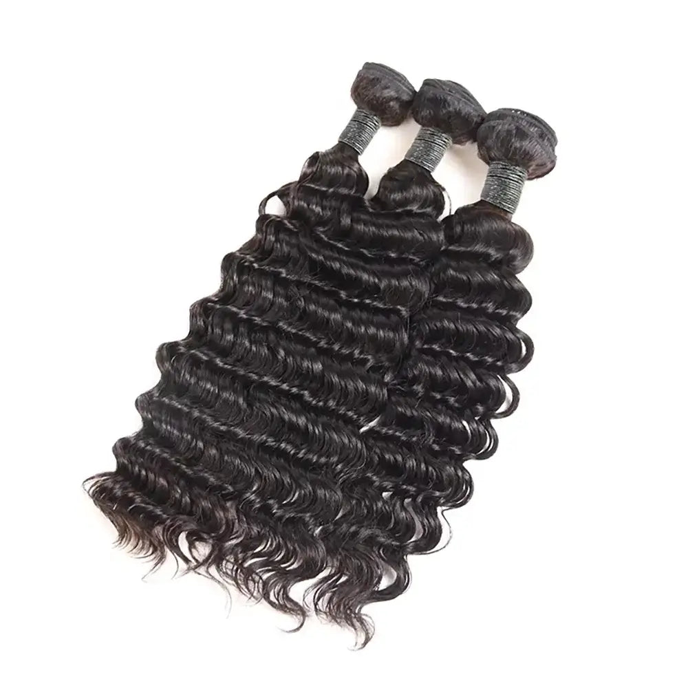 40 Zoll tiefe Welle brasilianisches Echthaar Bundles 3/4 Stück Natur Schwarz Unbearbeitete Remy Haarverlängerungen Weave Bundles Weich Seidig