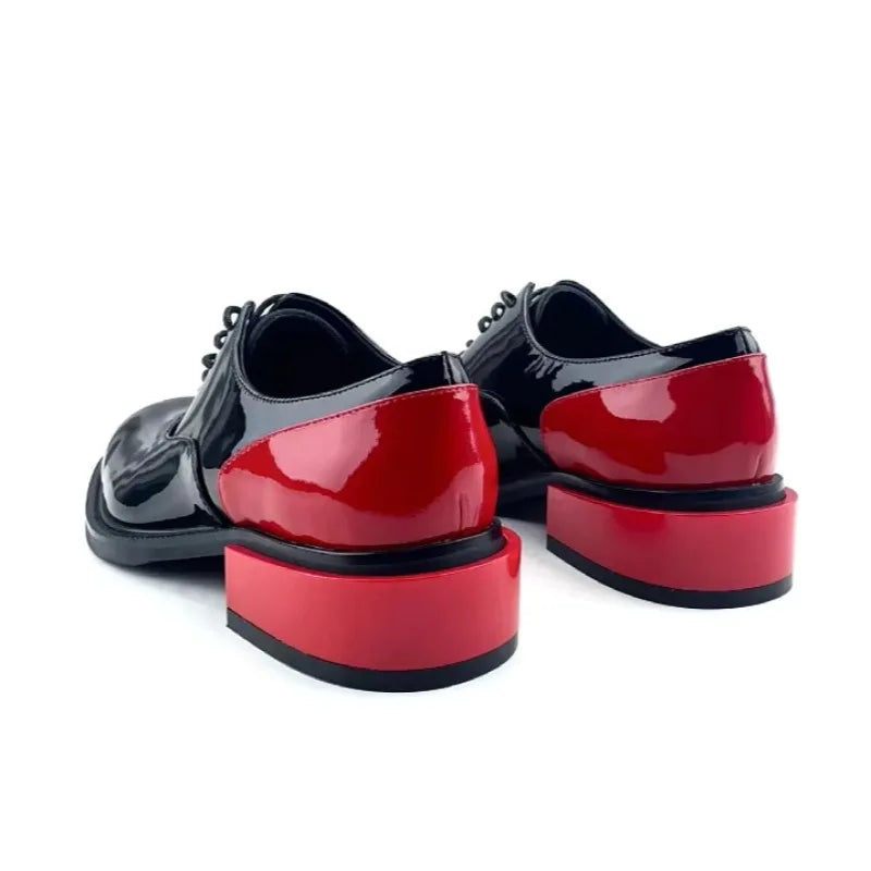 Neue Design Herren Derby Schuhe Echtleder Schnürschuhe Freizeit Business Formelle Schuhe Rindsleder Patchwork Mode Party Hochzeitsschuhe