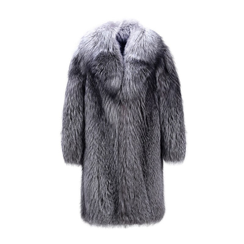 PFHQ 2023 Men's Loose Trendy Imitation Mink Hair Coat New Fashion Faux Fur Fox Long Big Size Male Clothes Free Shipping 21Q4429