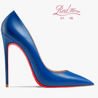 Shoes For Women  Trend Leather Luxury Red Bottoms High Heels 12cm Pointed Toe Stiletto Pumps Comfortable Party Wedding Shoes
