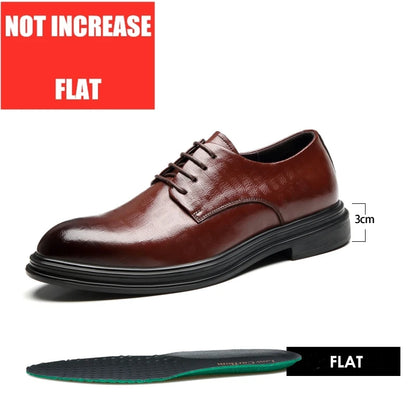 Elevator Shoes Men Dress Shoes 3/6/8 cm Men Formal Shoes Winter/Spring Classic Business Luxury Men Oxfords Footwear Suit Shoes