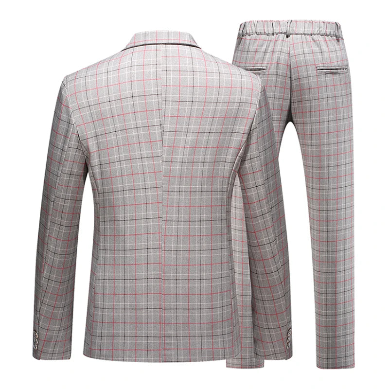 High-quality (Blazer + Trousers) Men's British Style High-end Simple Business Elegant Fashion Leisure Work Is A Two-piece Suit