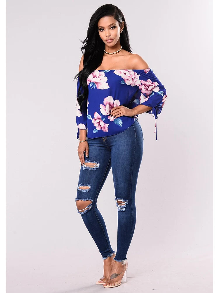 Women Stretch Skinny Ripped Jeans Lady High Waist Pencil Long Pants Narrow Straight Leg Wrap Hips Plus Size S-3XL Trousers