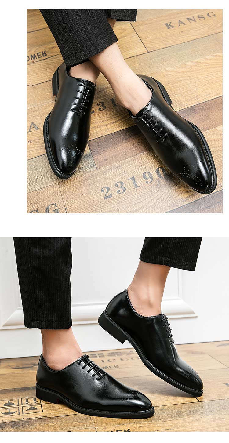 Neue rote Sohle Brogue Schuhe Herren Schwarz Business Herren Formelle Schuhe Schnürung Runde Zehen Frühling/Herbst