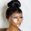Full 360 HD Lace Frontal Human Hair Wigs PrePlucked For Women Brazilian Bone Straight 13x6 Transparent Lace Front Human Hair Wig