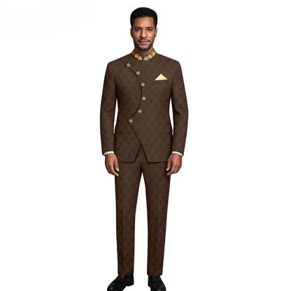 (Jacket +Pants) 2026 New Luxury Elegant Men's Suits 2 Piece Set Fashion Korean Casual Slim Fit Social Groom Wedding Tuxedo