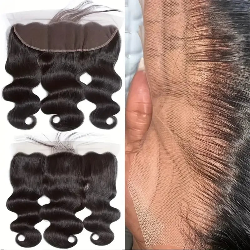 Body Wave 13x6 13X4 HD Lace Frontal Brazilian Human Hair Preplucked 4x4 5x5 Transparent Lace 2x6 Hd Lace Closure Human Hair