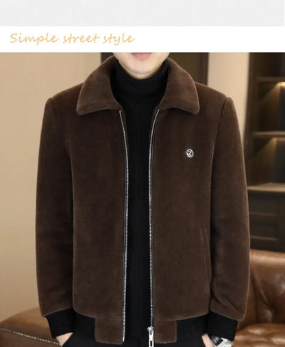 Winter Faux Fur Jacket for Men Thick Warm Fur Integrated Jacket High-quality Casual Business Windbreaker coats men clothing