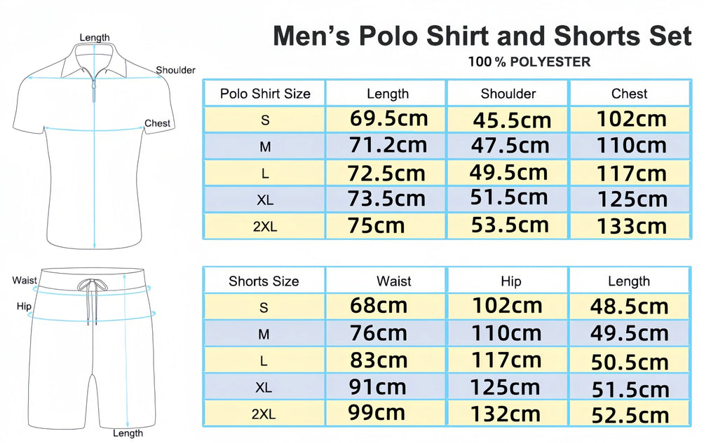 2025 Summer Men's Polo Shirt Set Solid Color Waffle Short Sleeve Slim Fit Collar T-shirt Casual Men's Set