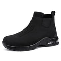 LARNMERN Steel Toe Shoes for Men Women Water Resistant Work Boots Non Slip Safety Sneakers Slip On Industrial Air Cushion Chelse