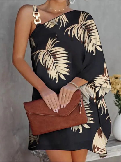 Summer Print Women Dress Fashion Sexy Loose Elegant Casual Dresses Female Office Clubwear Party Dress Robe Femme New