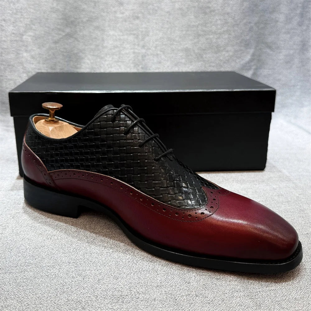 British Style Red Calf Leather Monk Strap Men Loafers Slip-On Dress Shoes with Buckle Strap Flats for Male Sizes 39-46