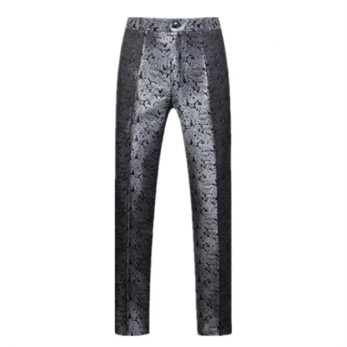 New Men Luxury Jacquard Suit Pants Fashion Wedding Party Groom Dress Trouse Large Size 6XL