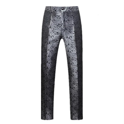 New Men Luxury Jacquard Suit Pants Fashion Wedding Party Groom Dress Trouse Large Size 6XL