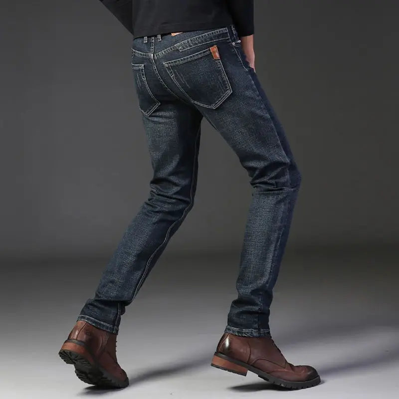 New Fashion Spring Autumn Men's Stretch Slim Jeans Casual Denim Luxury Clothing Men Designer Jeans Designer Clothes Cowboy Pants