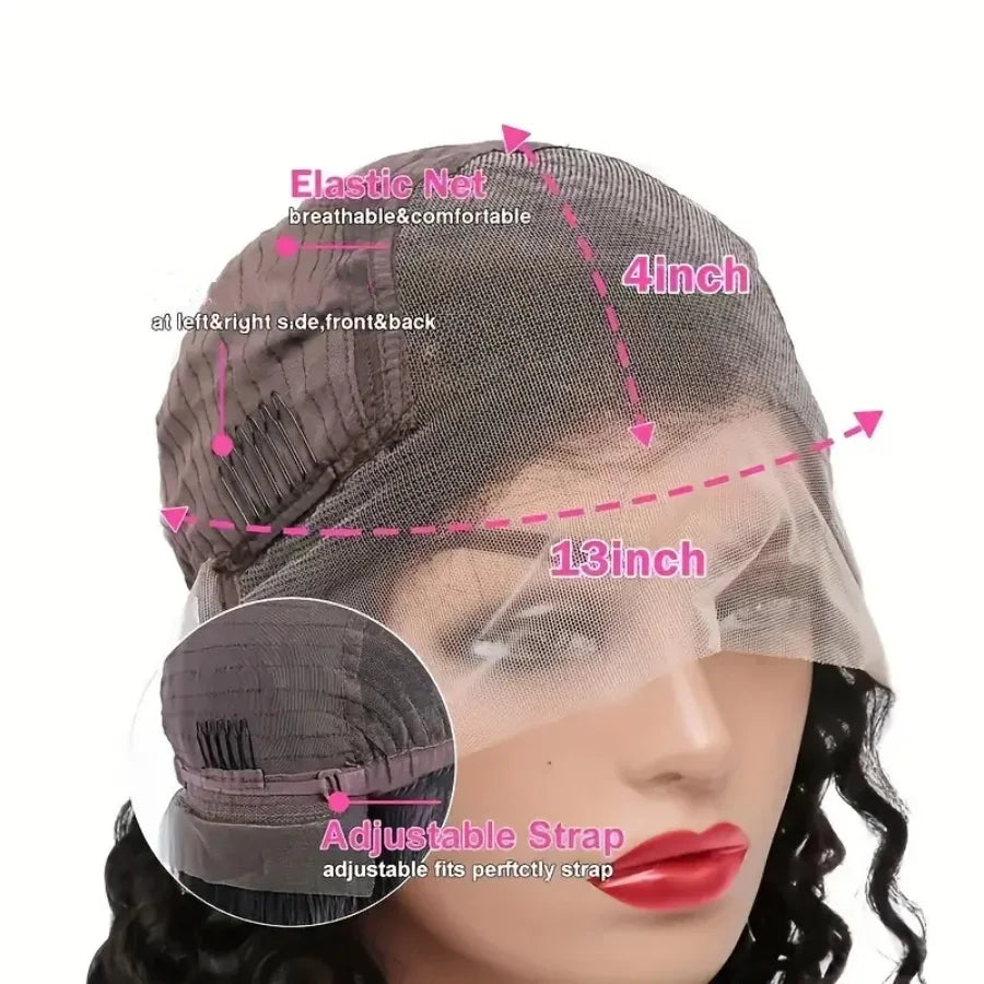 200% 13x4 13x6 HD Transparent Lace Frontal Wig Brazilian Pre Plucked With Baby Hair 5x5 Lace Closure Wig Bone Straight Hair